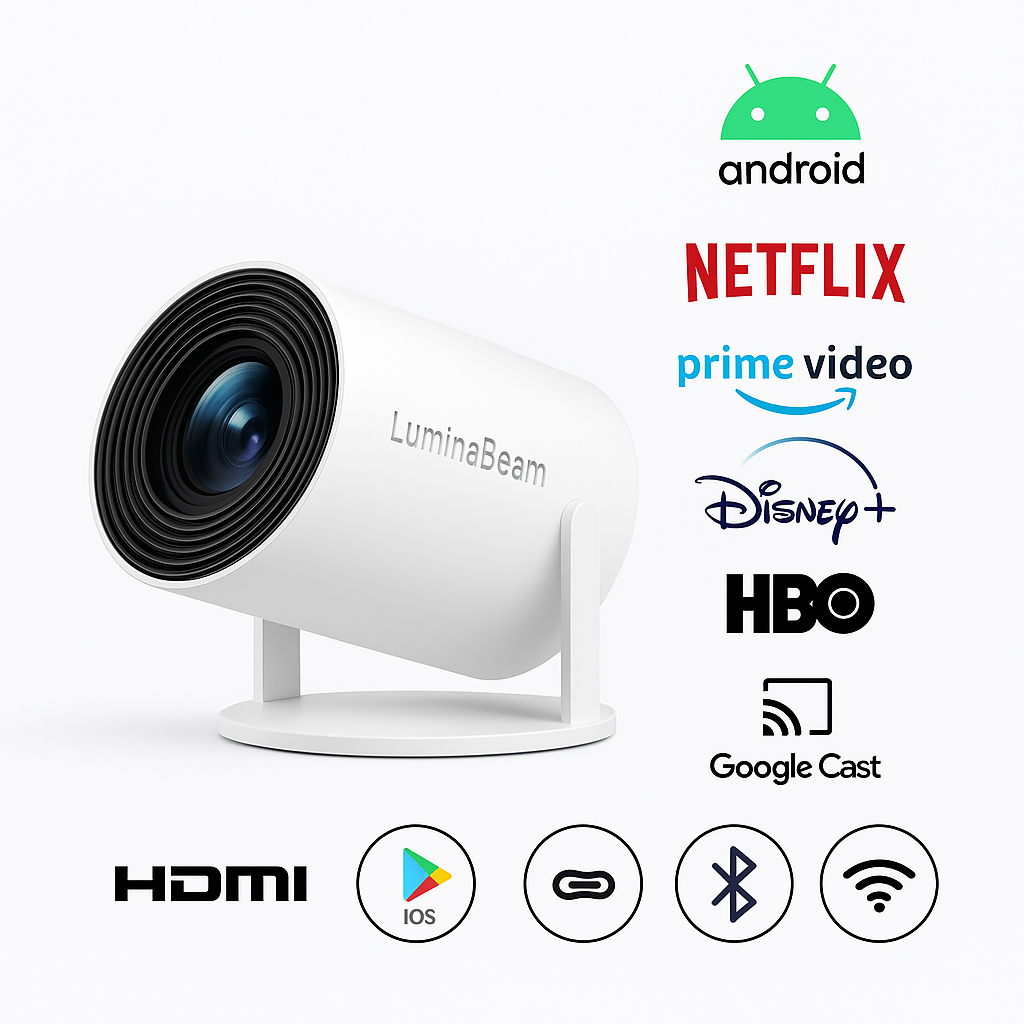 LuminaBeam HY300 PRO – Mini Projecteur 1080p Full HD